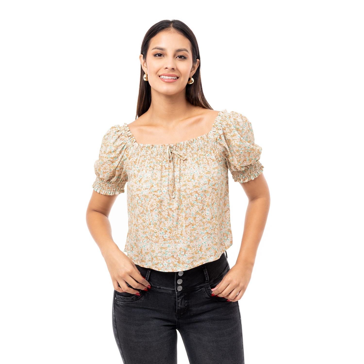 Blusa Off Shooulder Chalis M C Roxlit S Beige Pionier