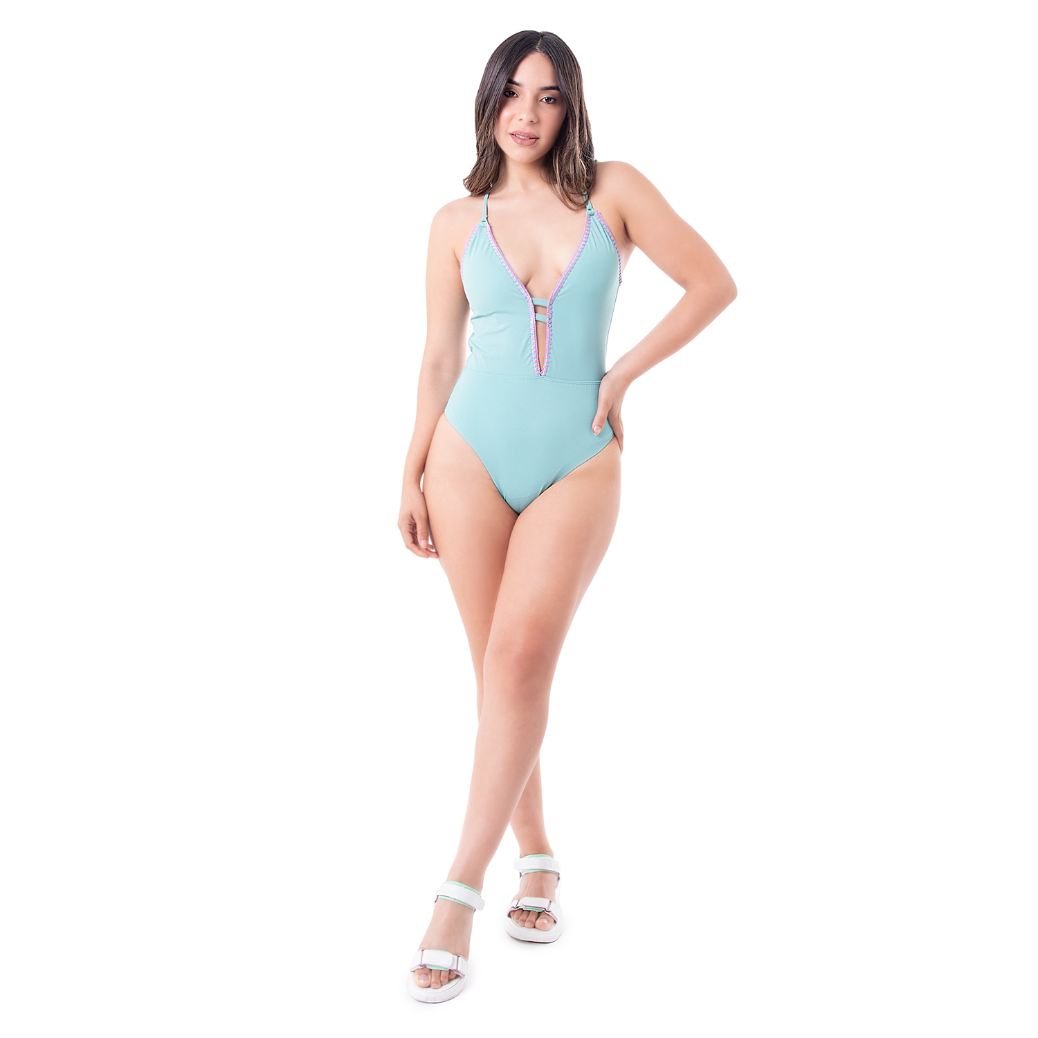 Ropa De Baño (Enterizo) Lycra Freiry Aqua