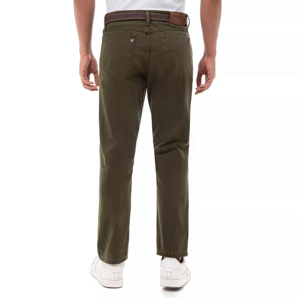 Pantalón Pionier Drill Stretch Cintura Recto Relaxed Confort Hombre