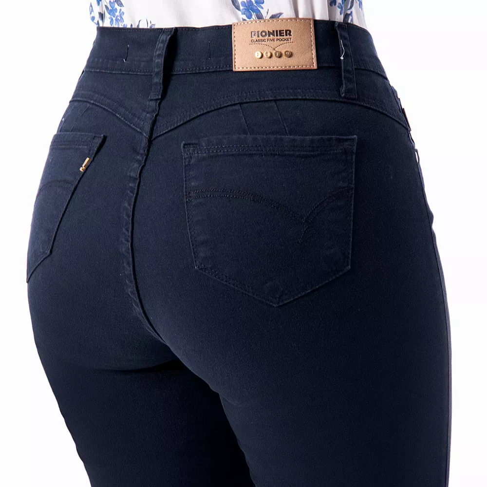 Pantalon Clasico Denim Stretch Mujer Diana