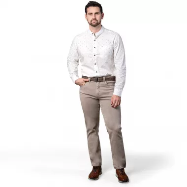 Pantalón Pionier Drill Stretch Cintura Recto Relaxed Confort Hombre